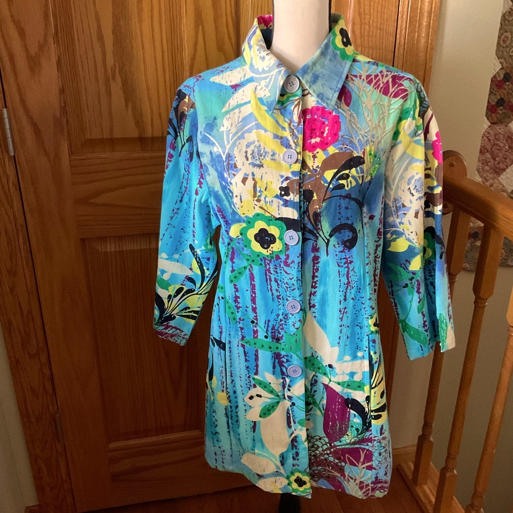 Shana K Button Down Coat, Women’s Sz L